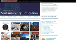 Desktop Screenshot of journalofsustainabilityeducation.org